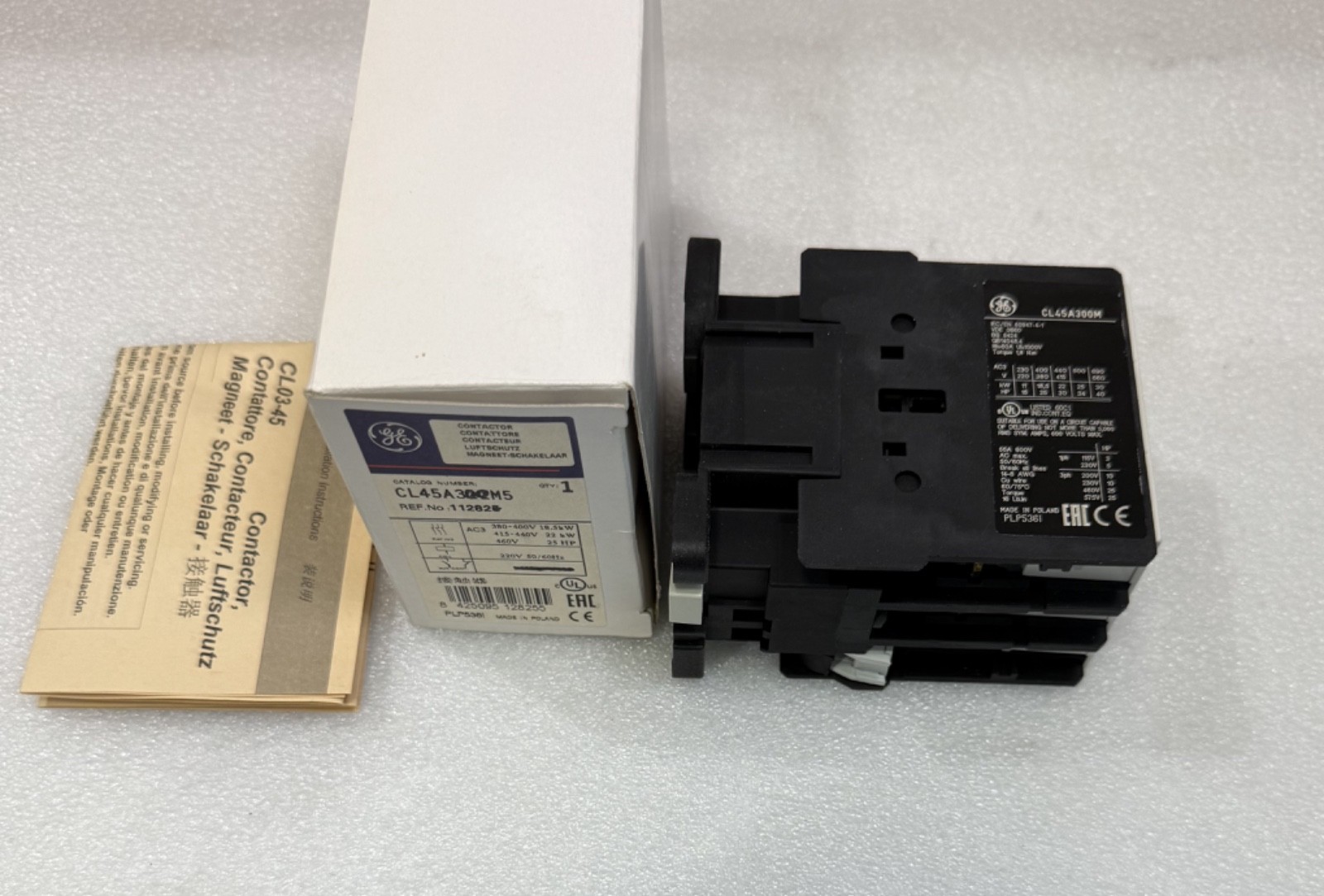 General Electric CL45A311M 5 ( CL45A300M ) Contactor +BCLF01+BCLF10 Coil 220v