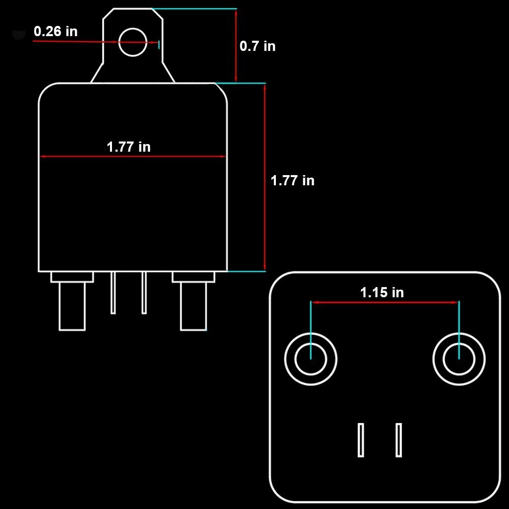 Heavy-Duty 200A 12V Relay with Overload Protection – SPST 4-Pin Terminal