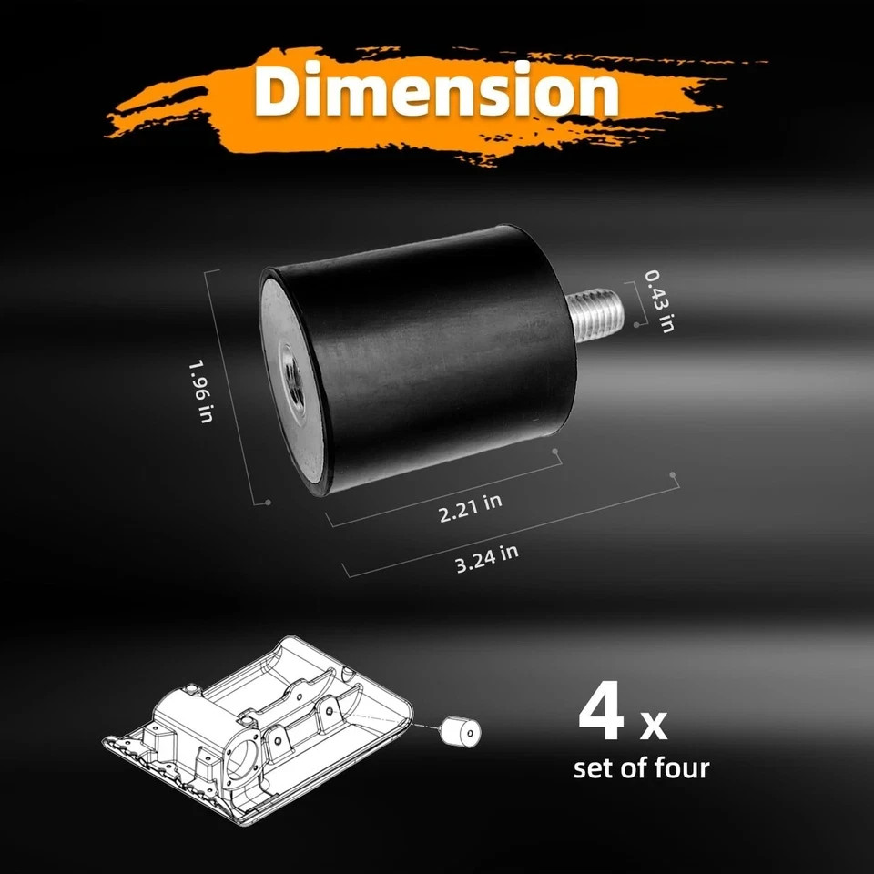 Upgraded Compactor Rubber Shock Mount 4 Pack-Compatible with Wacker Neuson Plate