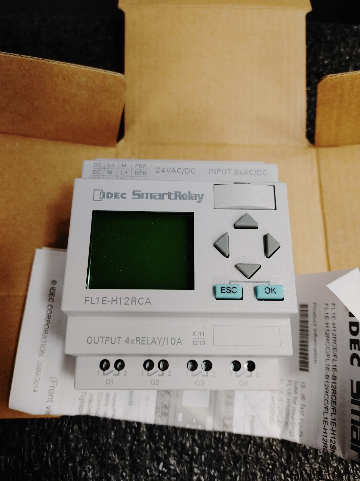 IDEC FL1E-H12RCA FL1F SMARTRELAY CPU 24VAC-DC PLC Programmable Logic Controller