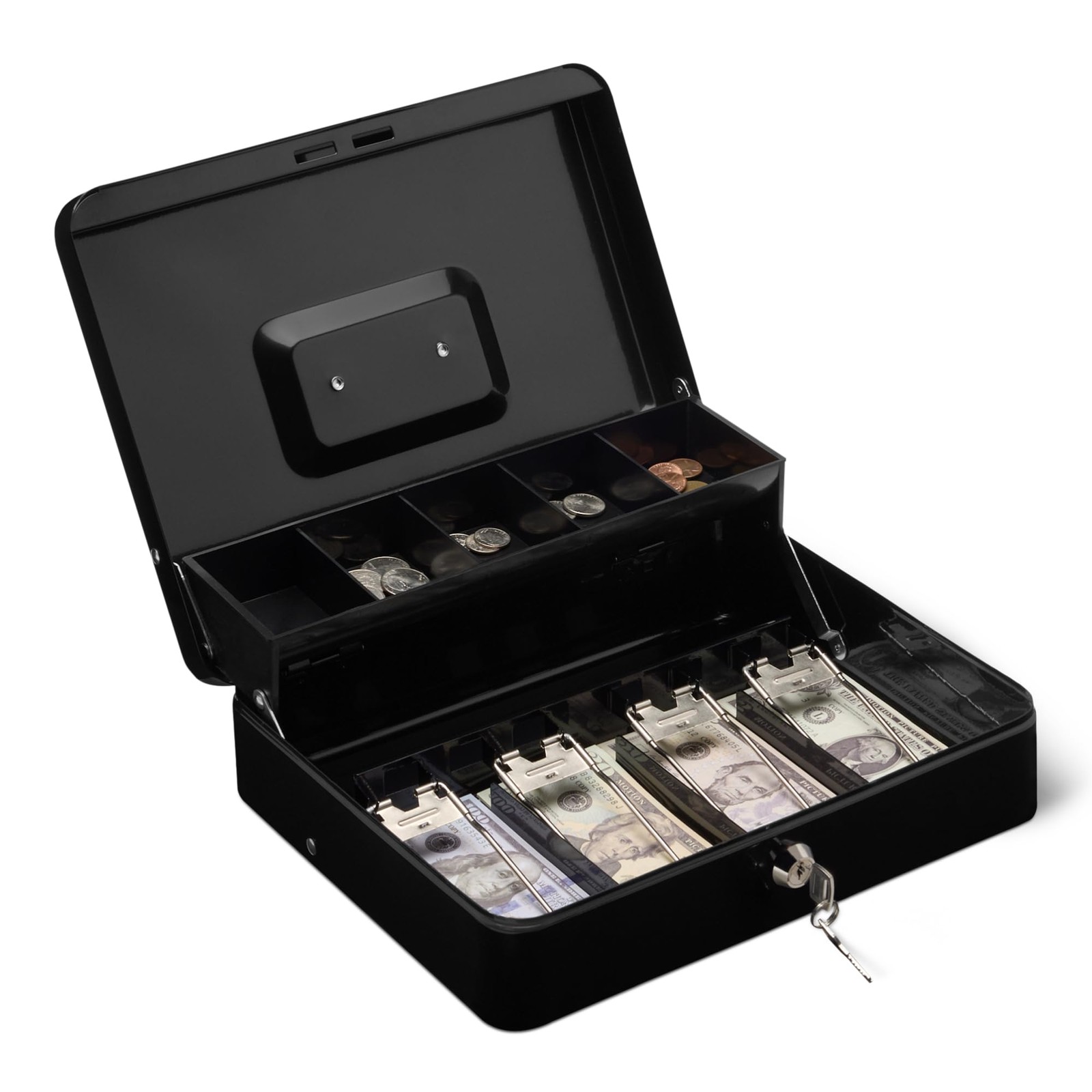 Retailer Basics Cash Lock Key And Money Organizer Tray 3.54 H X 11.81 W X 9.45 D