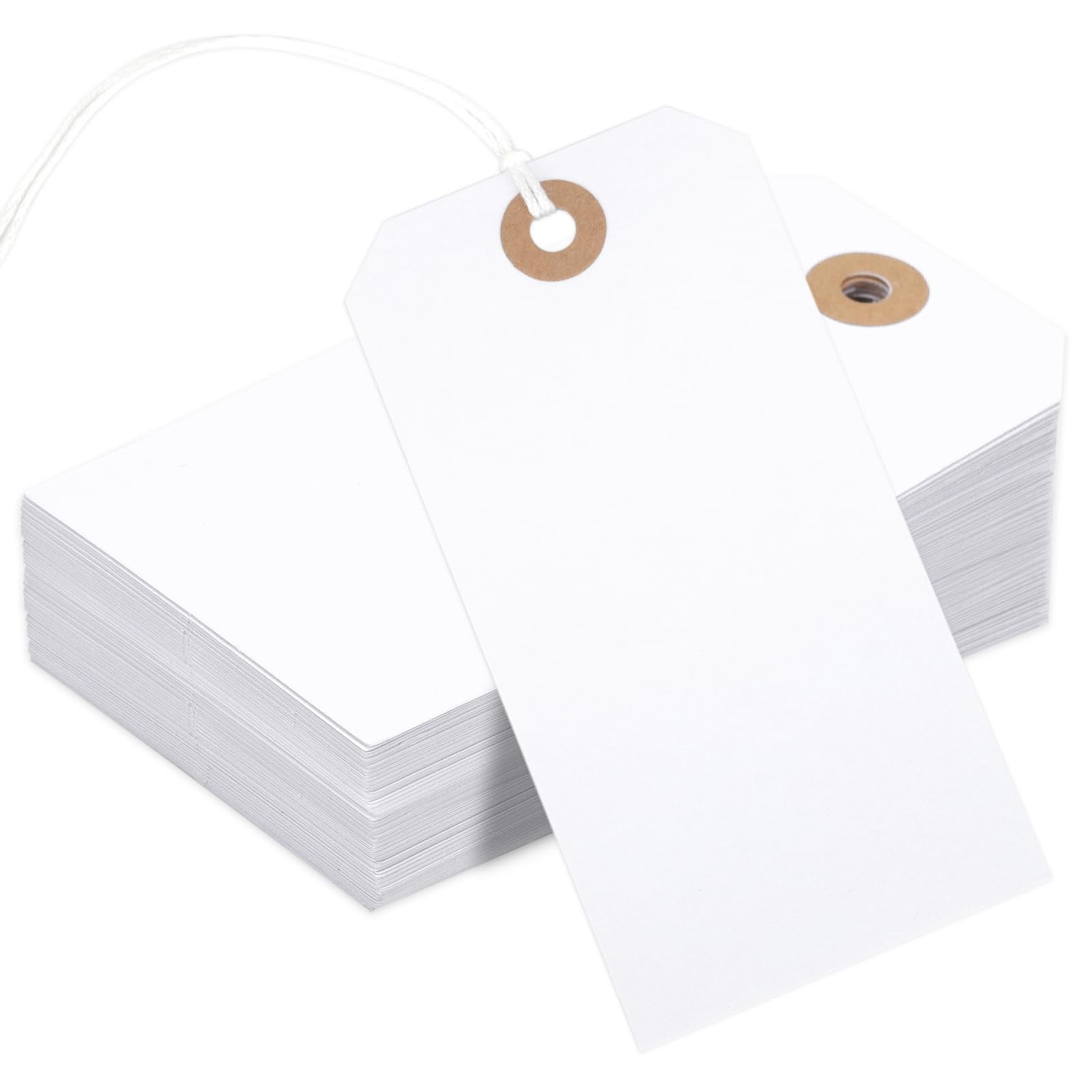 150PCS Blank Shipping Tag, 4 3/4 x 2 3/8 inches 4 x 2 Inch, White