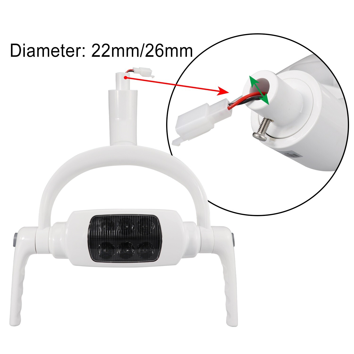 20W Dental Induction Lamp LED Oral Operation Light For Dental Unit Chair 22mm