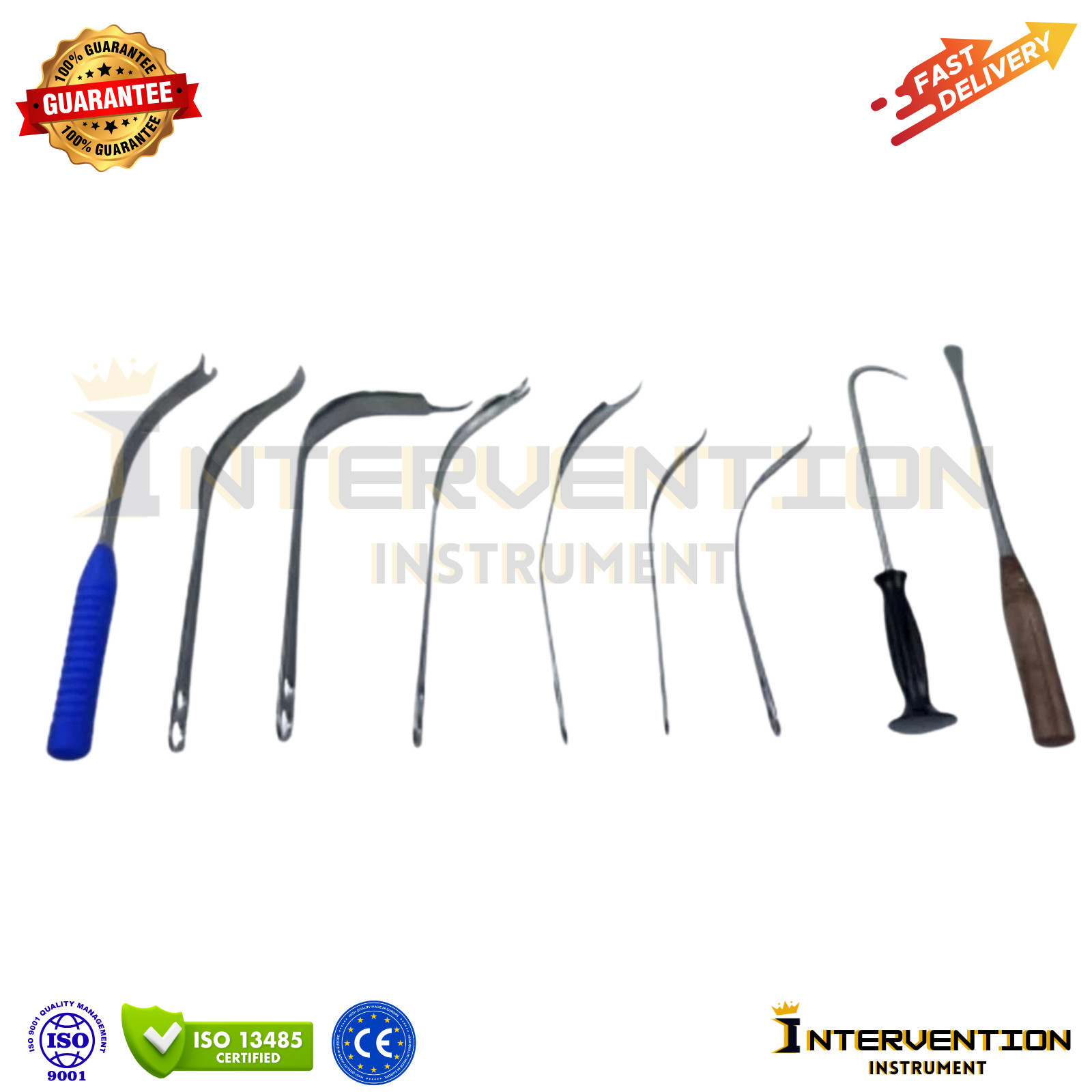Hip Joint Surgical Retractors Set – 9 Pcs Orthopedic Instruments | CE Certified