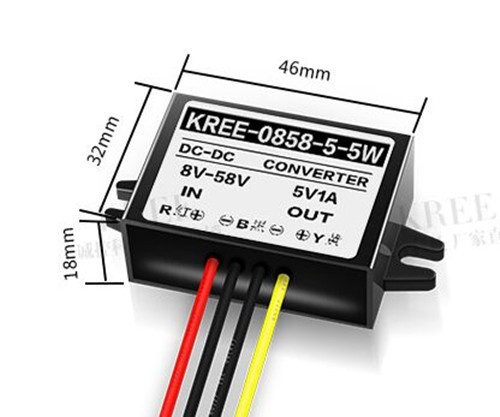 DC 12V/24V/36V/48V(8V-58V) to 5V 1A DC-DC Converter Step Down Buck Module