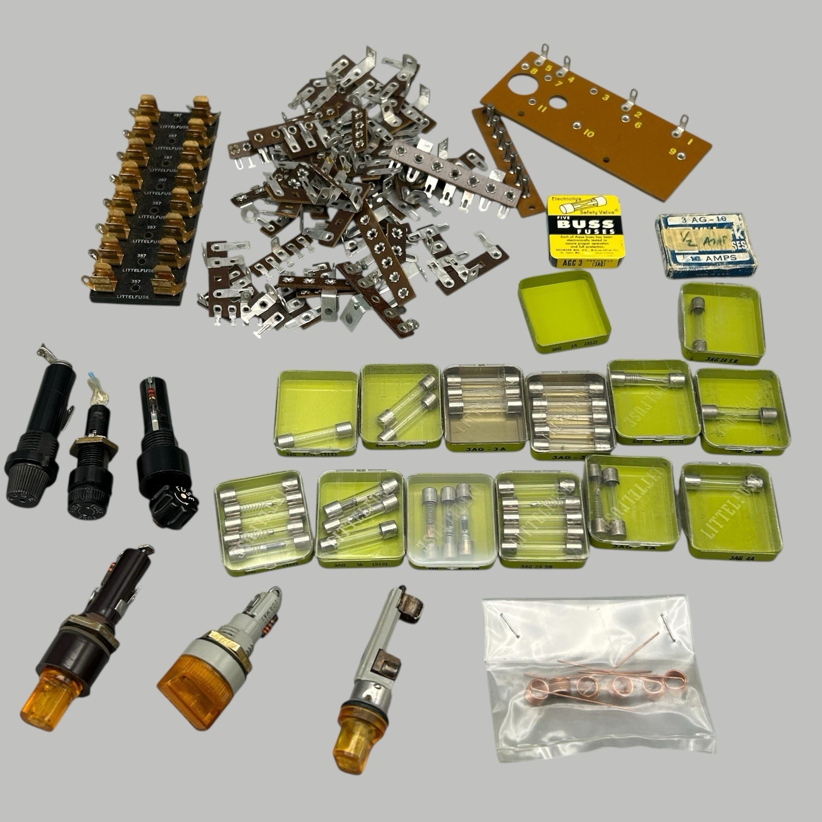 Lot of Littelfuse Vintage Glass Fuses Mixed Lot Untested Ships Quickly
