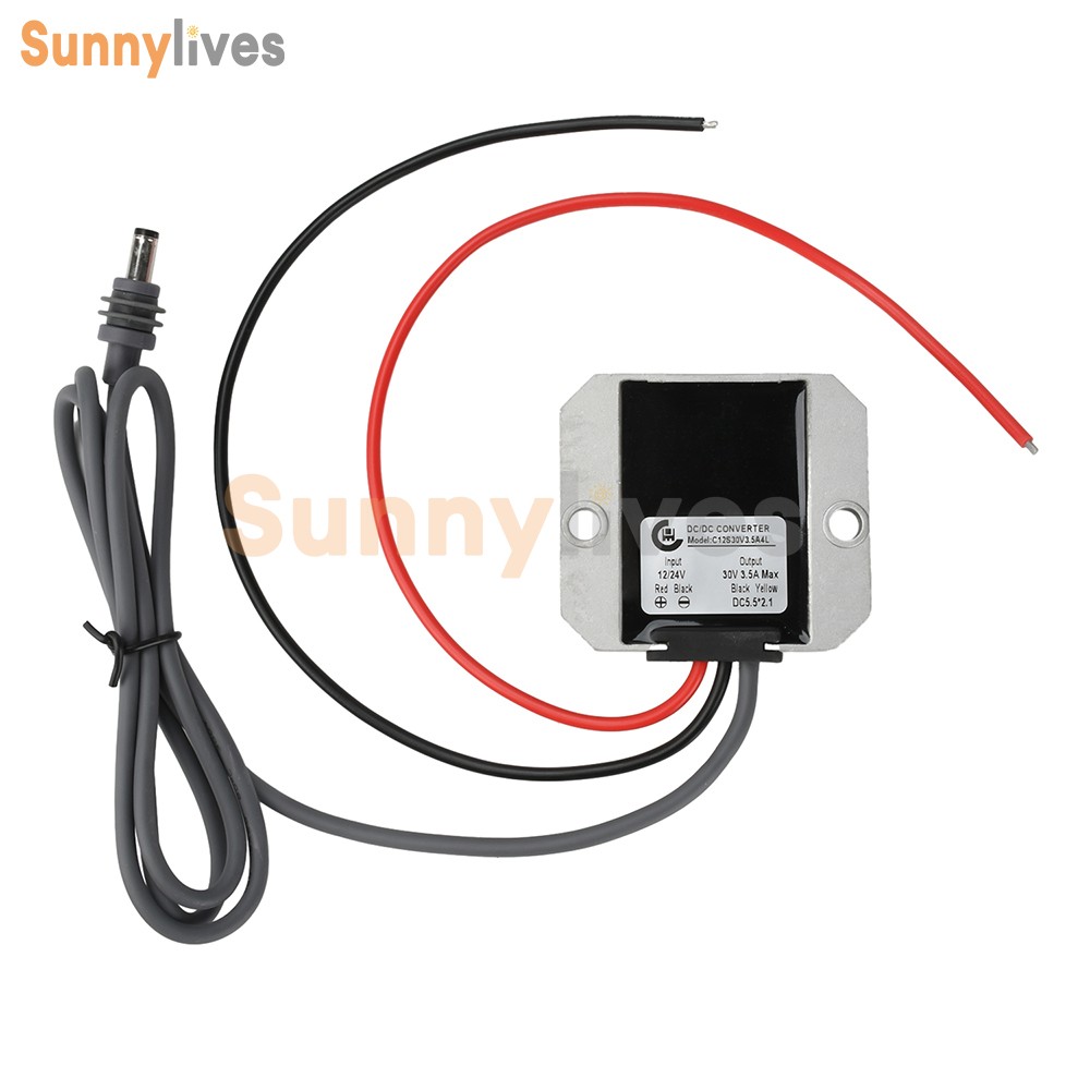 DC 12V24V to DC 30V 3.5A Power Cord Converter Boost Conversion Module Waterproof