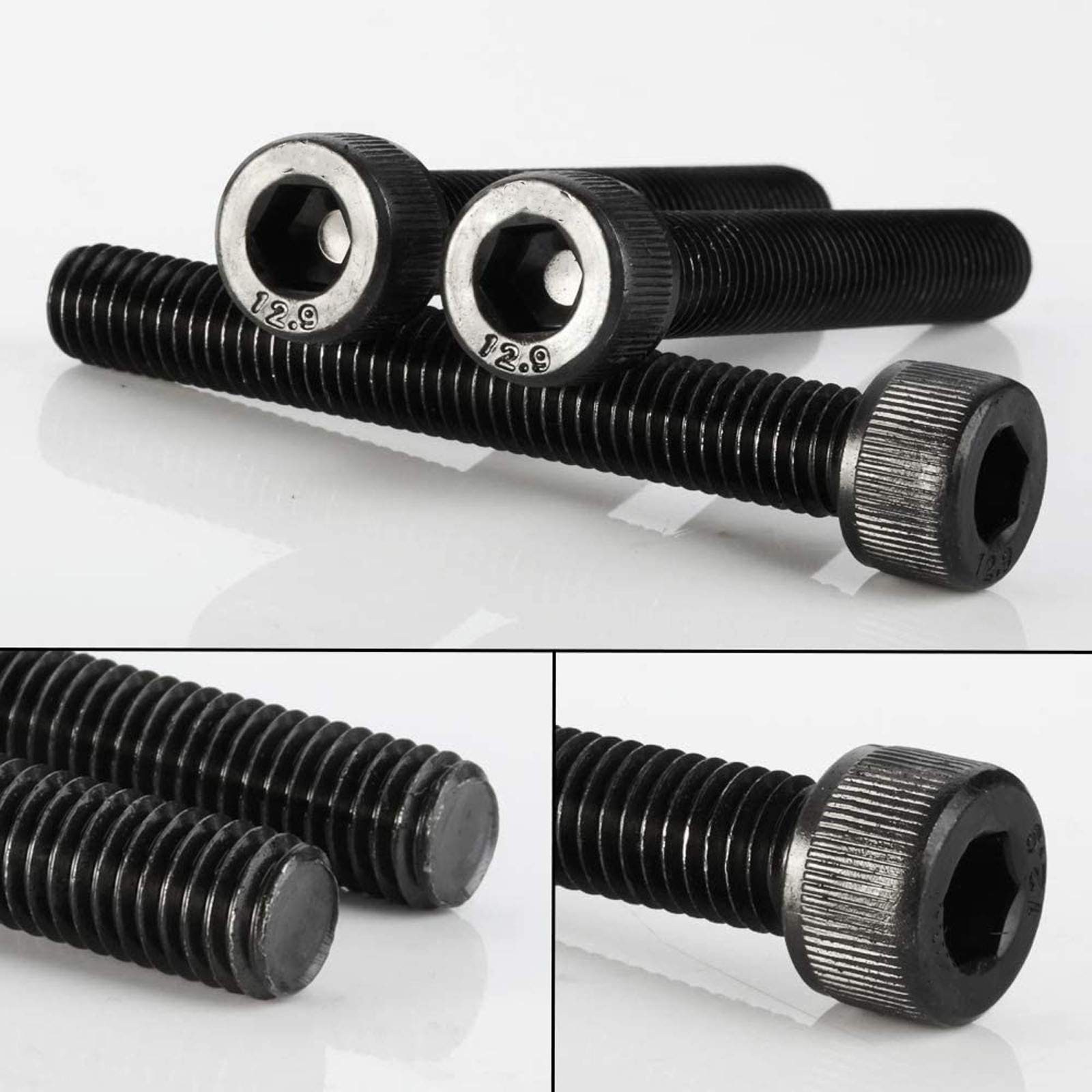 30 Pcs M5-0.8 x 16mm Hex Socket Head Cap Screws, 12.9 Grade Alloy Steel, Alle…