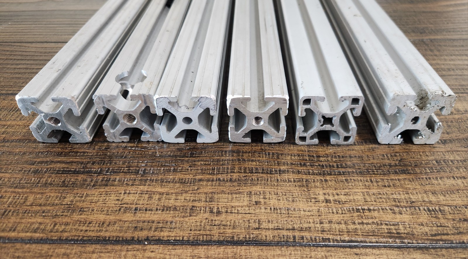 T-Slot Aluminum Extrusion Lot 6pc Mixed Profile CNC 3D Printer Frame Rail
