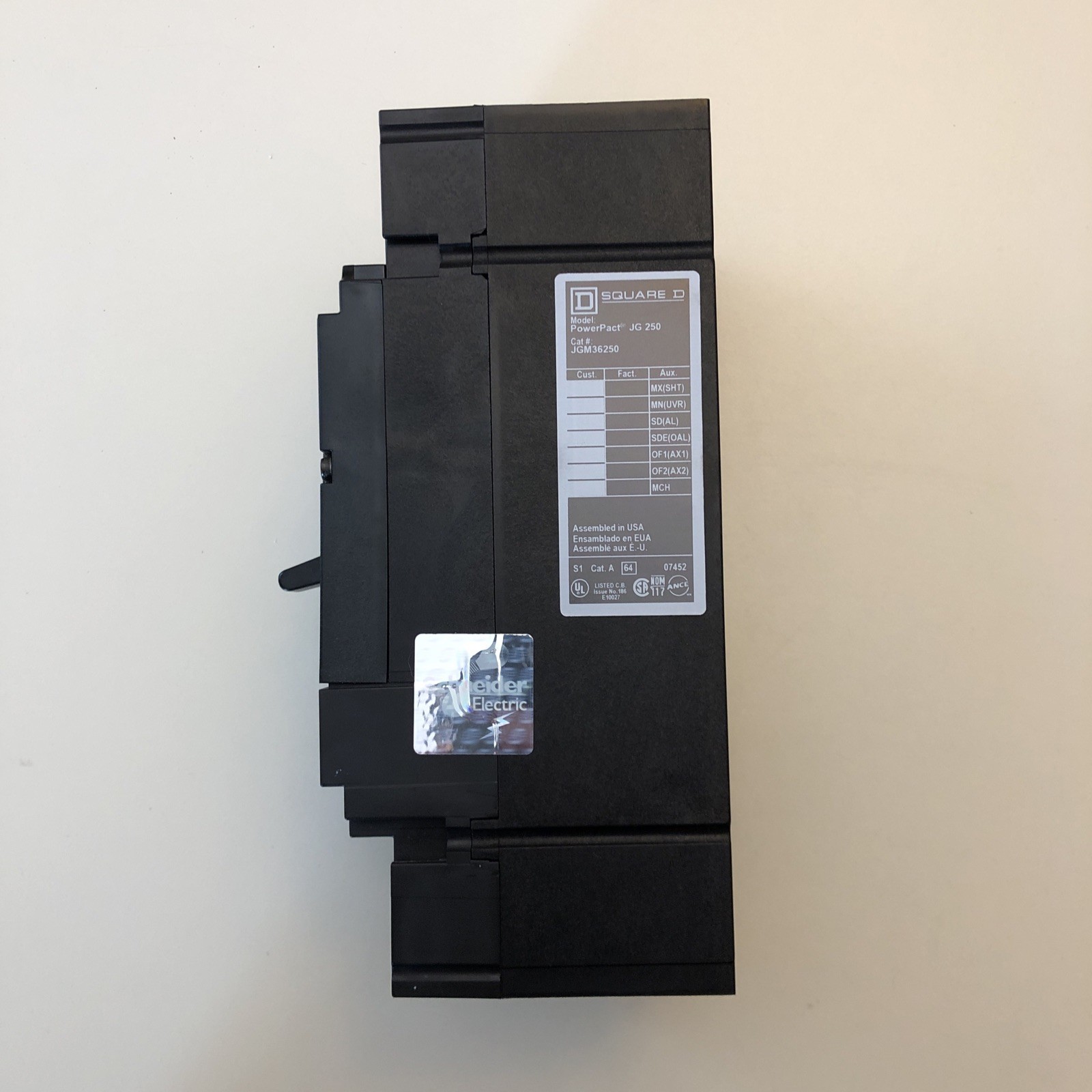 NEW Square D JGP JGM36250 3 Pole 250 Amp 600V Circuit Breaker Not in box