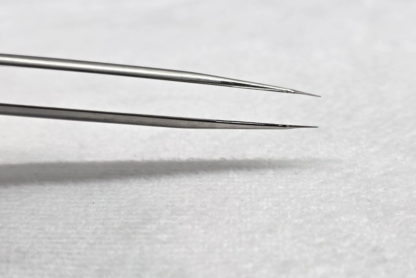 ASSI JFAL-3-18D Micro Dilating Forceps, 45 Degree Angled Tip, 0.3mm