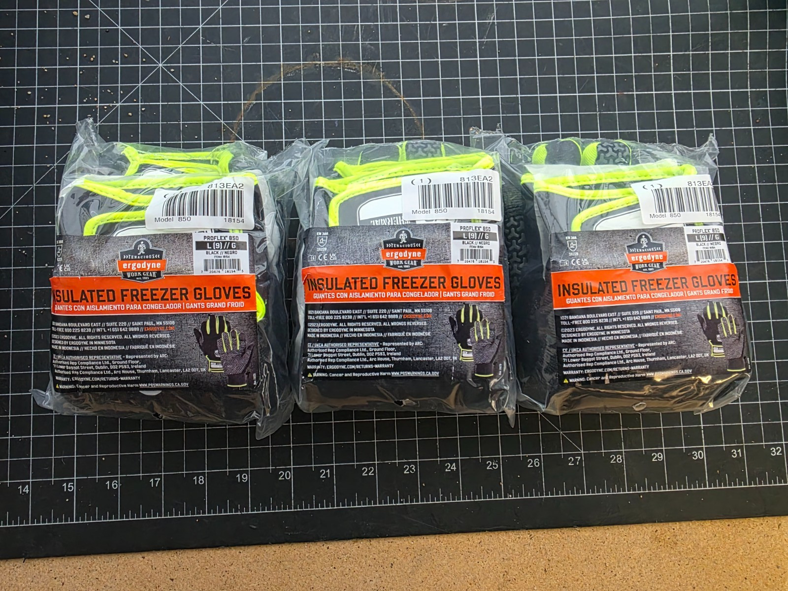 3 Pack Ergodyne ProFlex 850 Insulated Freezer Gloves Large Cold Storage