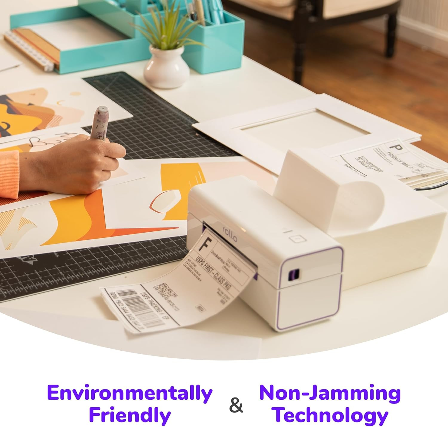 Rollo Direct Thermal Shipping Labels – Pack of 500 4X6 Thermal Labels Fanfold –
