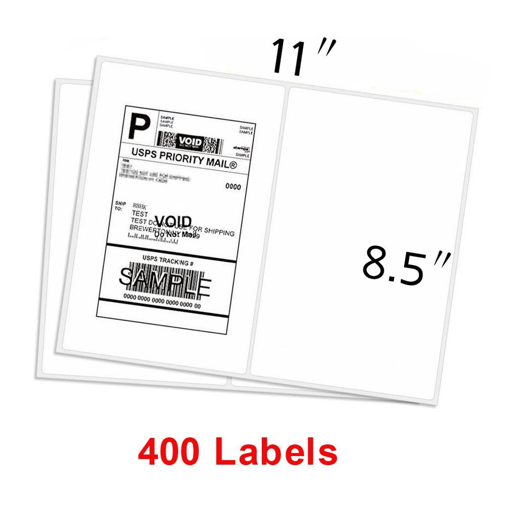200-600 Half Sheet Shipping Labels Page 8.5×5.5 Self Adhesive Round 2 Per Sheet