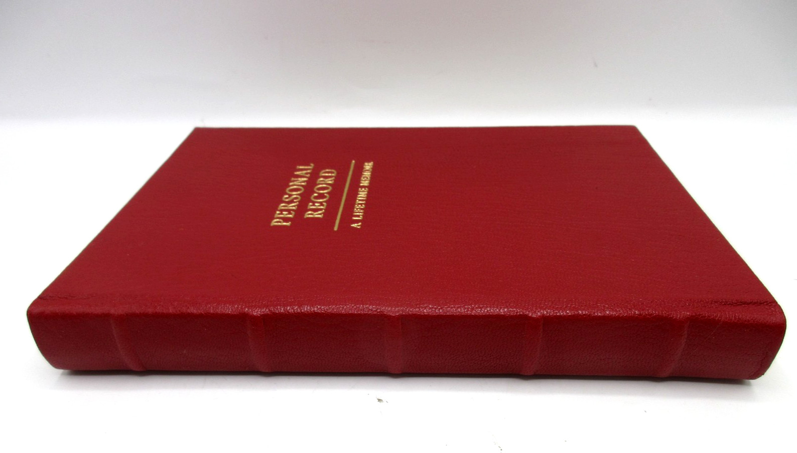 Personal Record: A Lifetime Memoir 8″ Goatskin Leather Journal Graphic Image