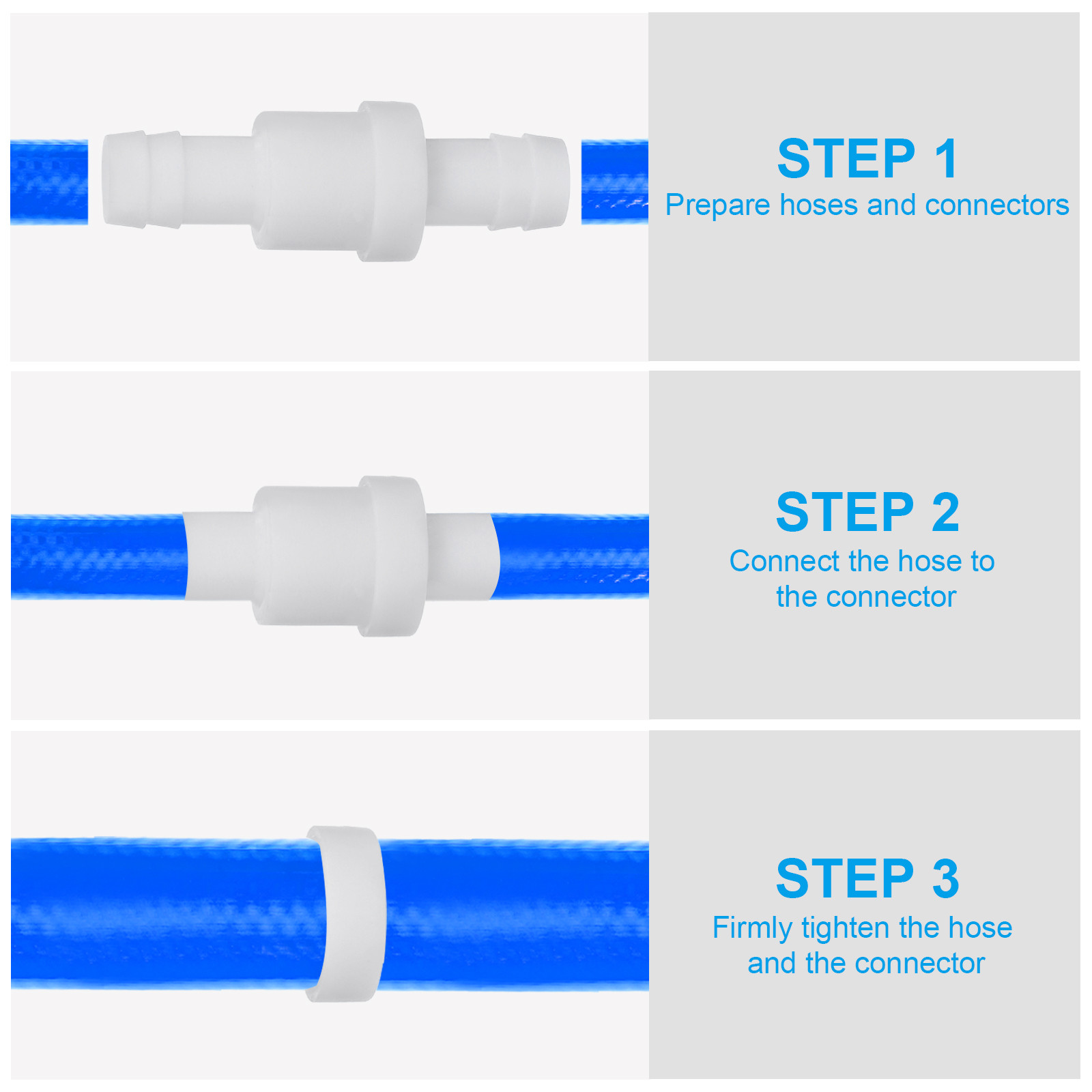 5 Pack 3/8″ Plastic One Way Inline Check Valve Barb Hose Non Return White