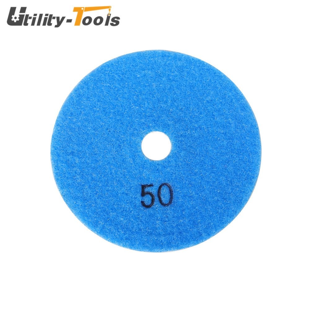 7 Pieces Diamond Polishing Pads 4 Inch Wet/Dry Set For Concrete Marble New