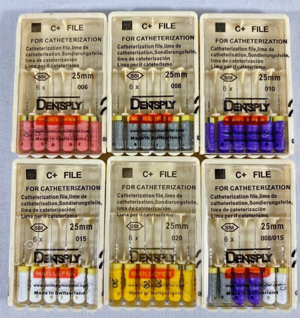 C+ file ENDO stainless steel 21-25 mm All sizes 6 files/pk