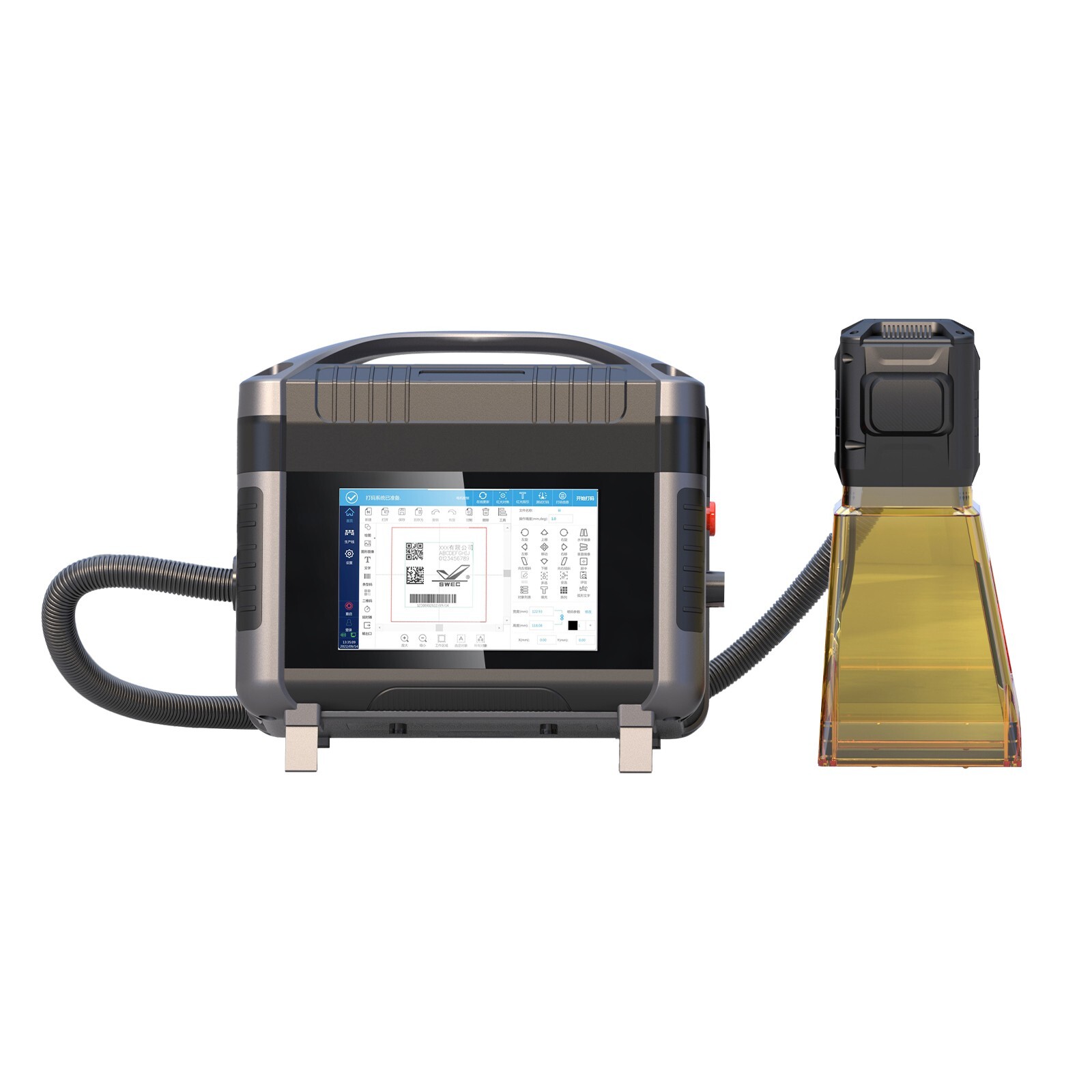 US 30W Laser Marking Machine Laser Engraver with 100*100mm Lens without Battery