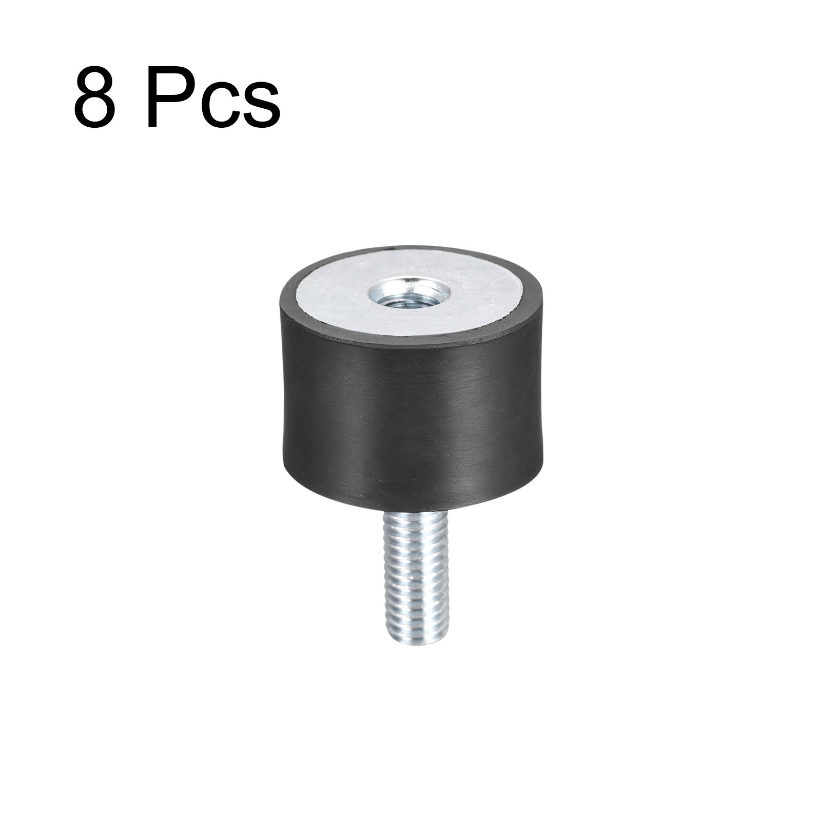 8pcs Rubber Mount M8 Male/Female Vibration Isolator Shock Absorber D30mmxH20mm