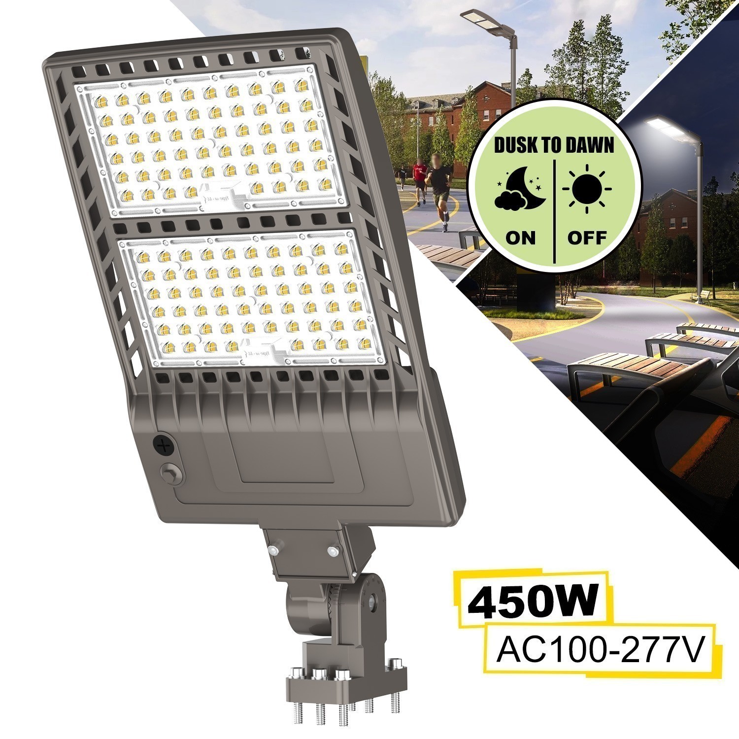 450W LED Shoebox Light Dusk To Dawn Commercial Street Parking Lot Light -67500LM
