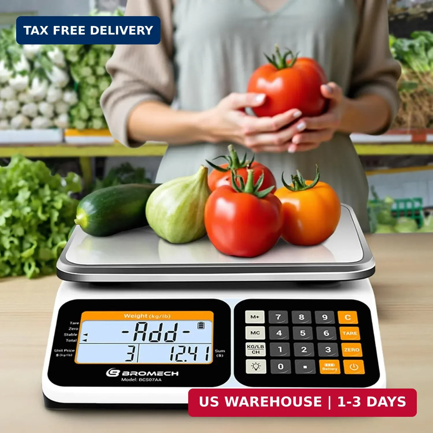 Commercial Food Scale 66lb/30kg, High Precision Digital Price Computing Scale fo