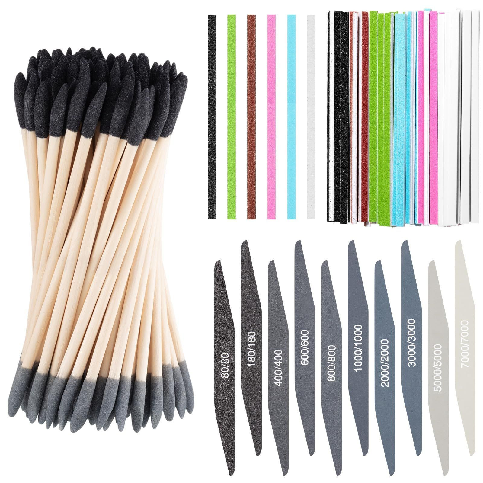 70 Pcs Sanding Sticks Set for Plastic Models Includes 30 Double-end Matchsticks
