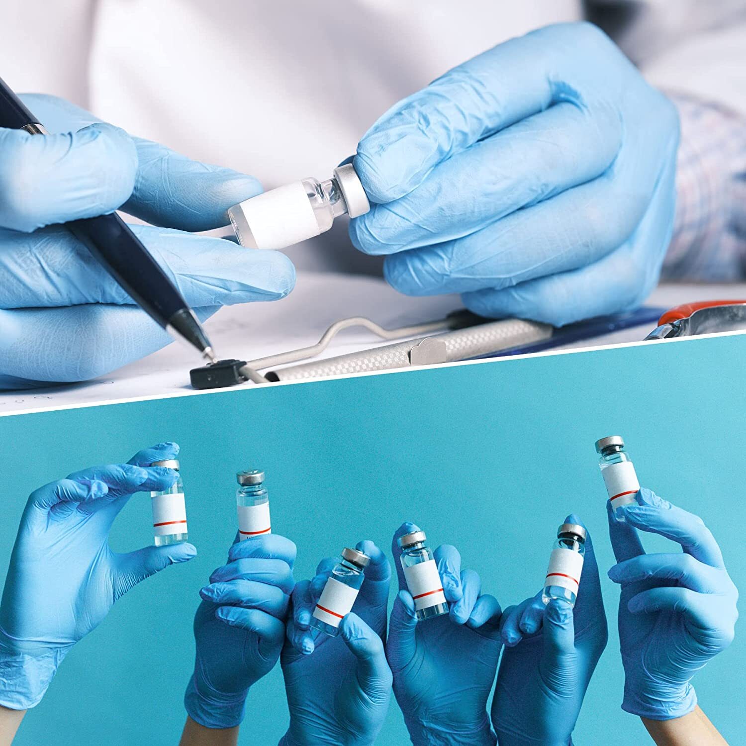 1000x 10mL Headspace Vials Crimp Cap+0.22μm/0.45μm 13mm/25mm PTFE Syringe Filter
