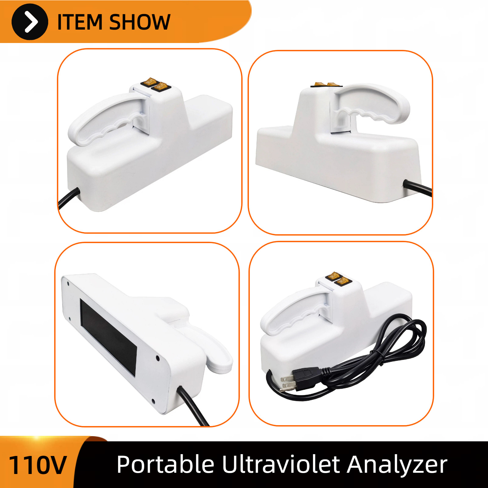 Portable UV Analyzer Lamp 110V 60Hz Dual Wavelength (254nm/365nm) for Lab Use