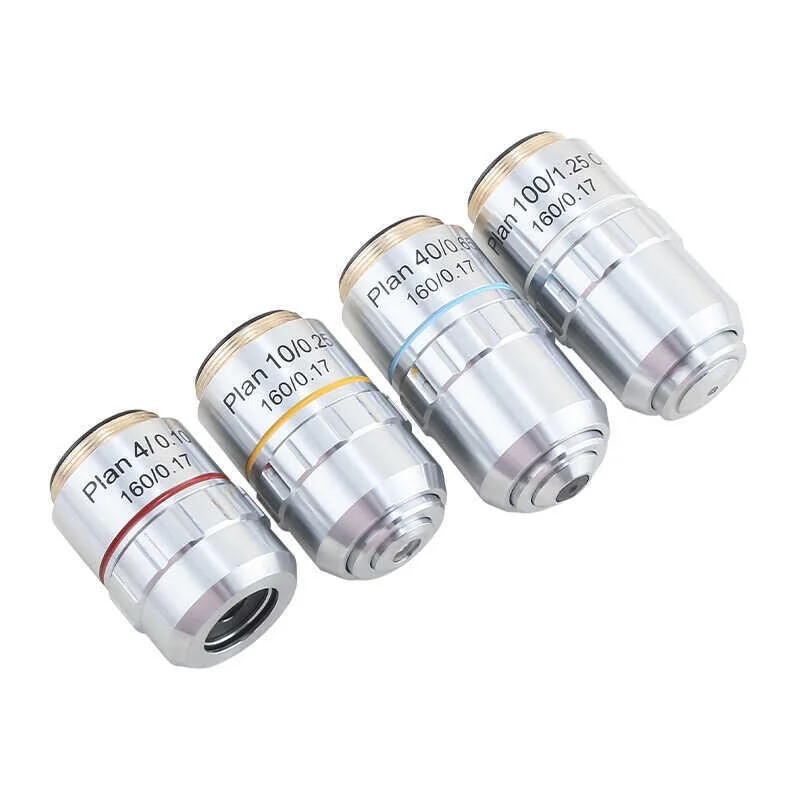 RMS Thread Plan Achromatic Objective Lens 4X 10X 40X 100X 20.3mm
