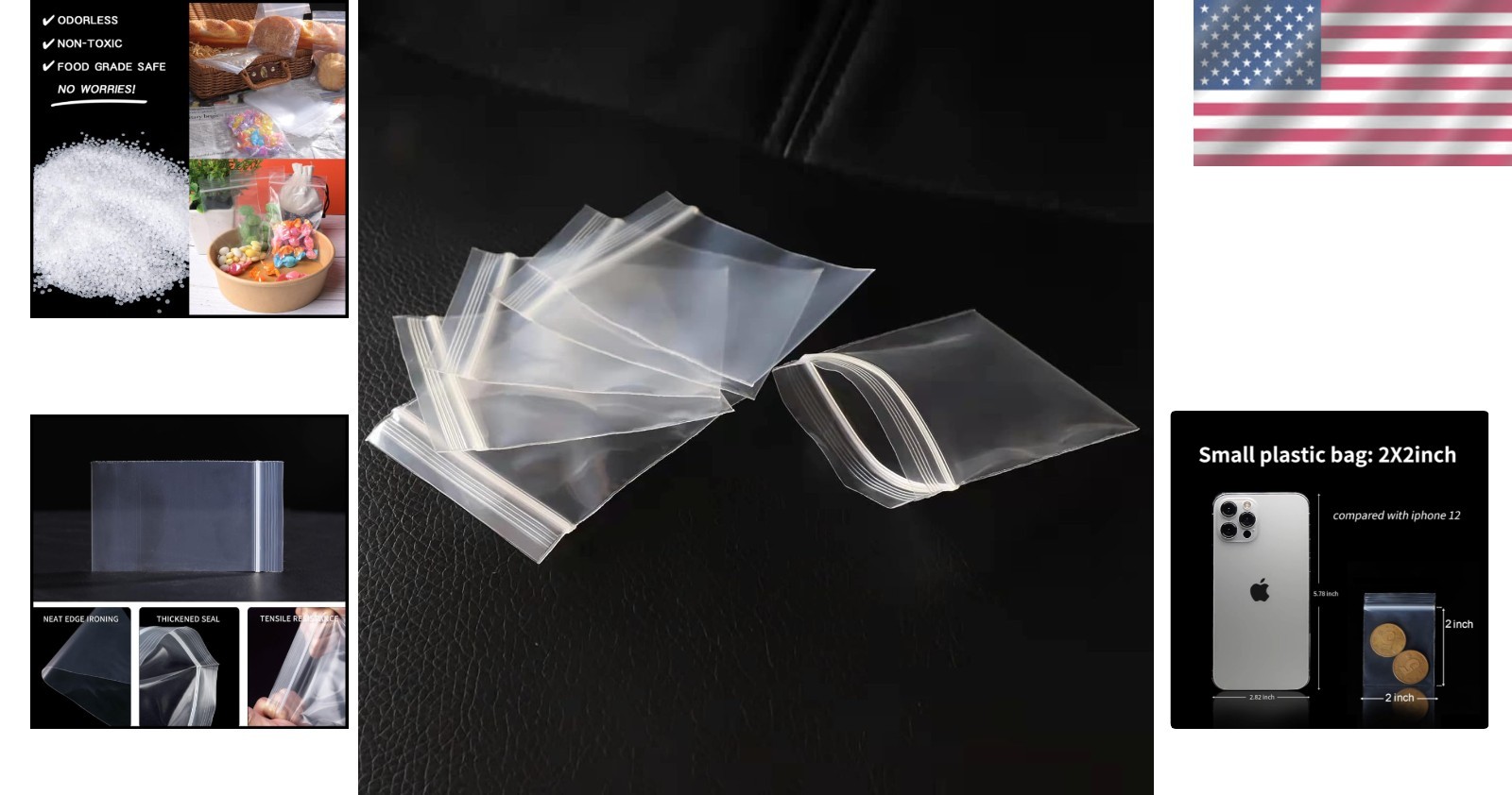 Durable 2″ x 2″ Zippered Mini Storage Bags – 400 Pack for Crafting & Organizing