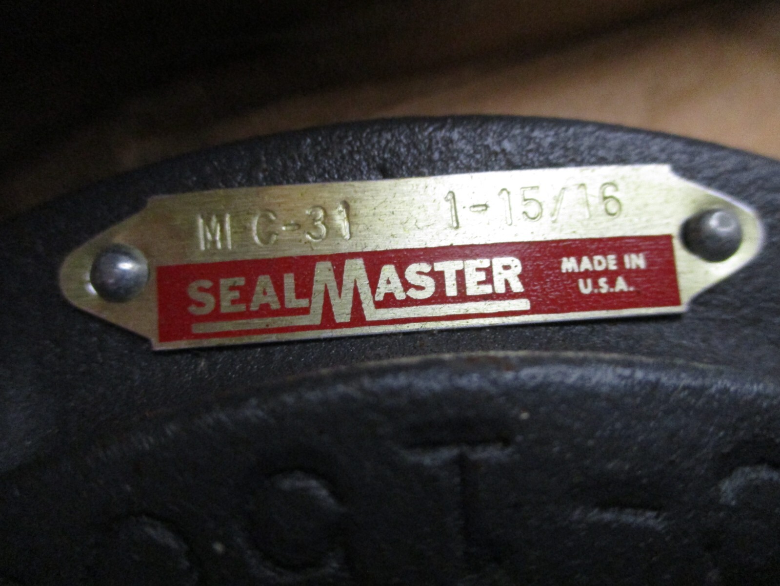 SealMaster MFC-31 Piloted Flange Mount Bearing 1-15/16″ 4-Bolt FREE SHIPPING