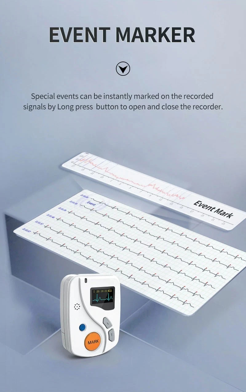 12 Lead Dynamic ECG/EKG Holter Monitor System 24 Hours Ambulatory EKG Recorder