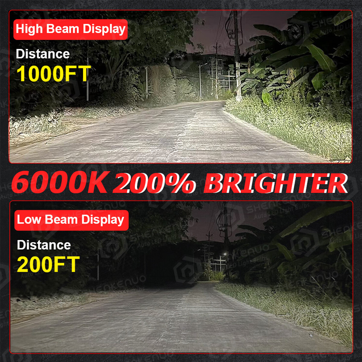 Pair Super CSP LED light bulbs for Case IH Tractor MXU, Steiger, STX series 12v