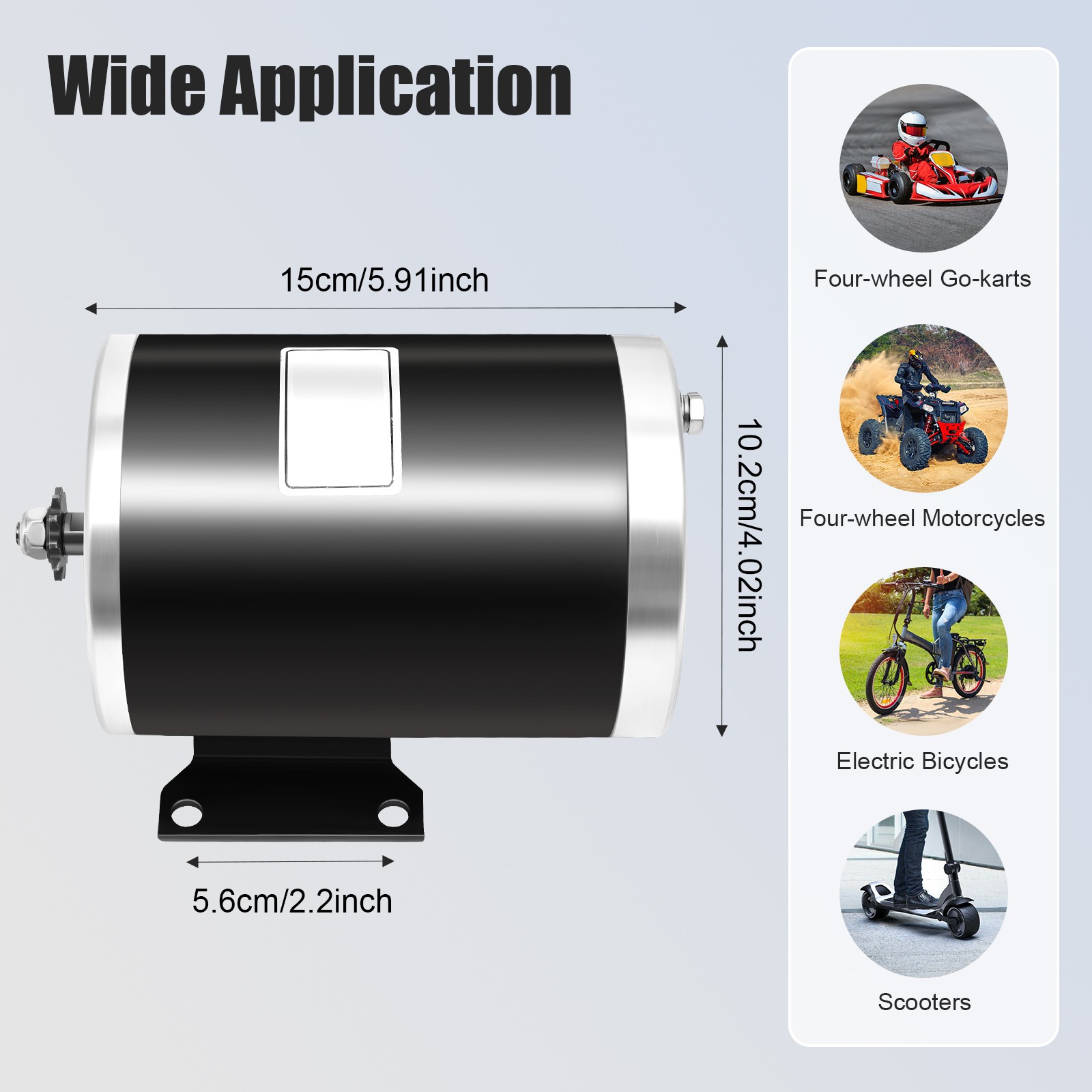 36V 1000W Brush Motor for Electric Scooter Quad Razor E-Bike Go-Kart MY1020