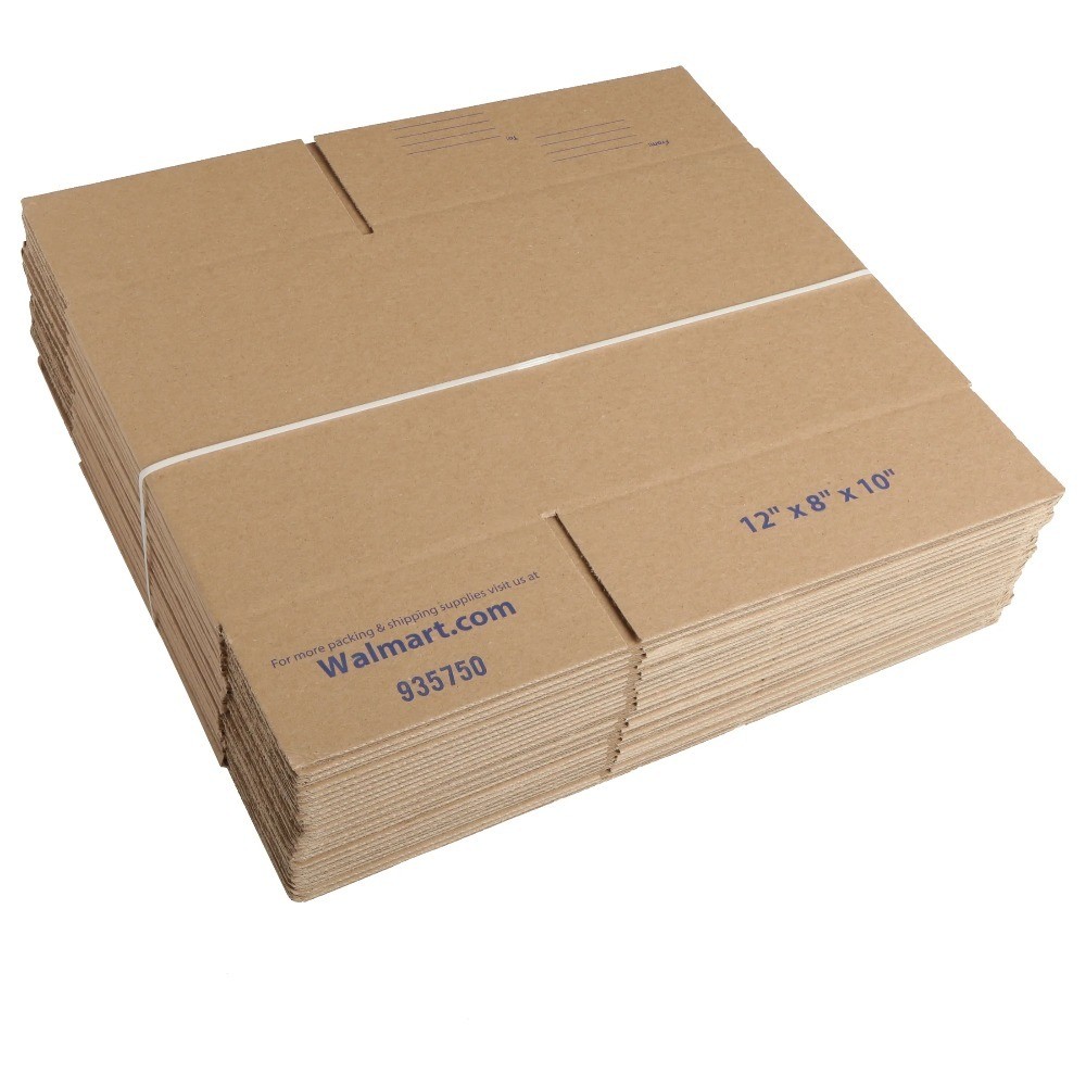 Recycled Corrugated Shipping Boxes 12x8x10 Inches Set of 30 Eco Friendly Moving