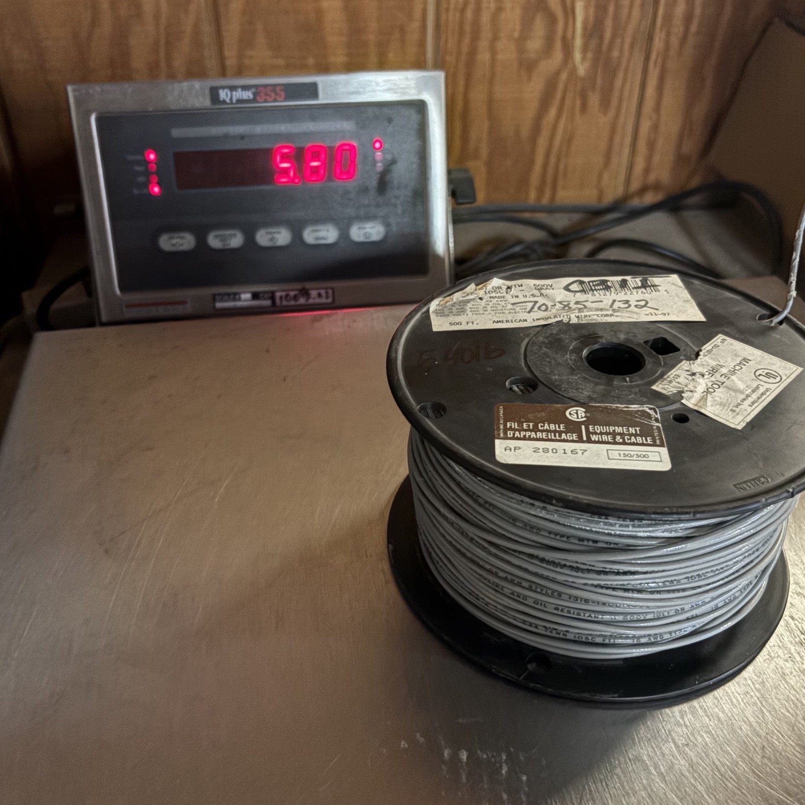 5.80 lbs. of 16 AWG Gray Copper Stranded Machine Tool Wire