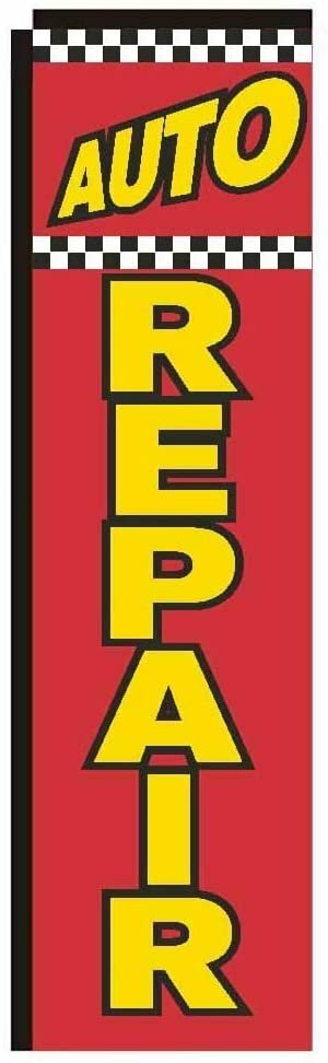 Auto Repair Rectangle Feather Banner Swooper Flag, 3x12ft Replacement Square…