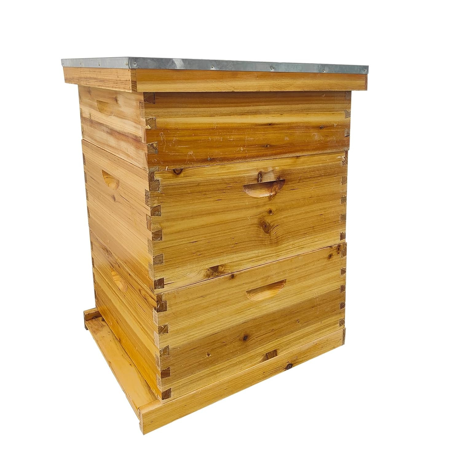 Beeswax Coated Bee Hive Starter Kit, 10-Frame Langstroth Beehive with 2 Deep and