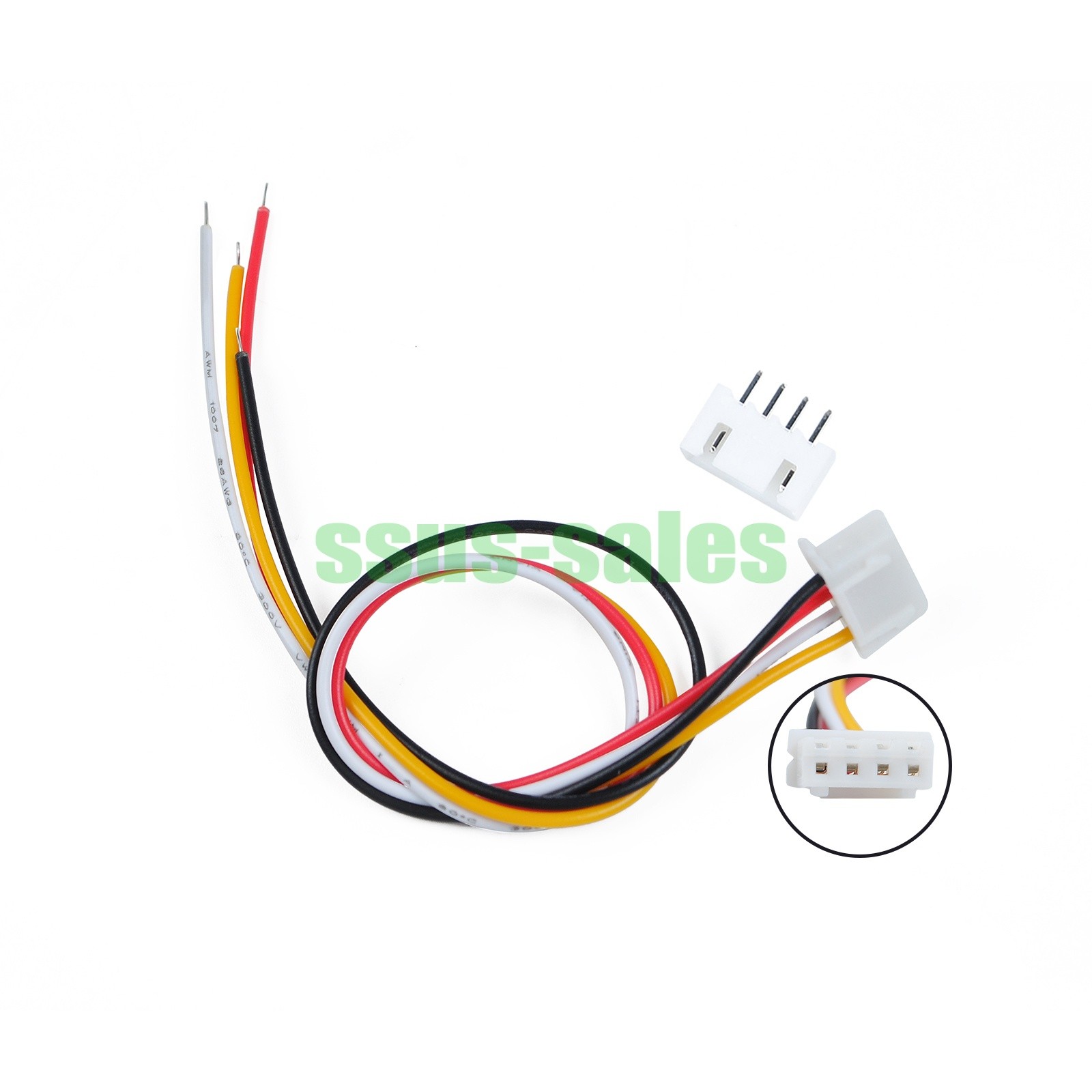 JST XH2.54mm 4Pin 10CM 20CM 30CM Male Female Extension Wire Cable Plug Socket