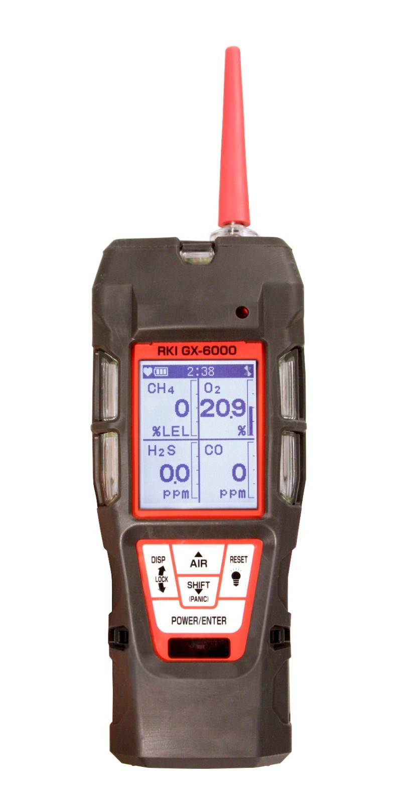 RKI Instruments GX-6000 Gas Monitor – H2S, CO, LEL, O2 – New