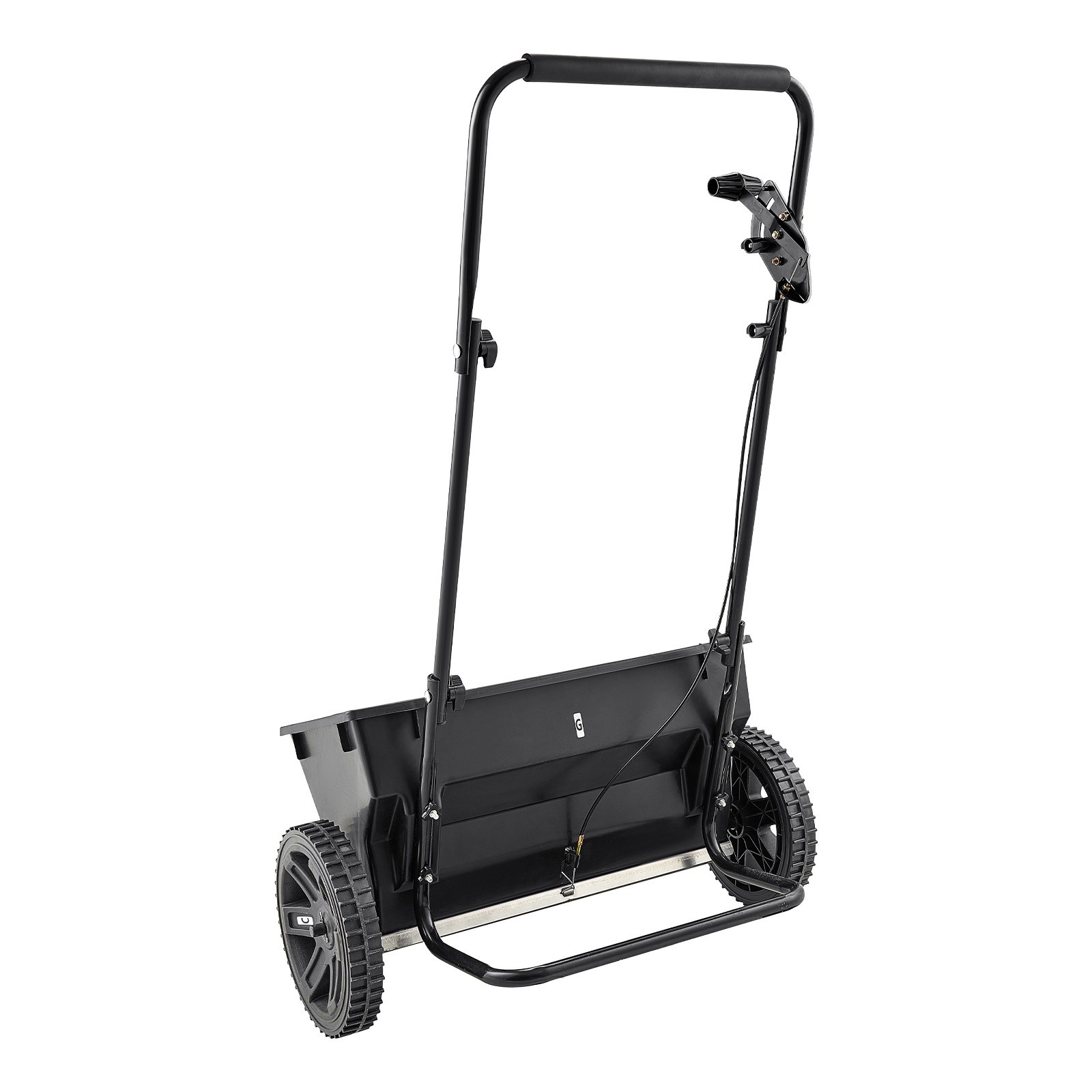 VEVOR Walk-Behind Push Spreader 50LB Capacity Lawn Drop Spreader 10 Settings