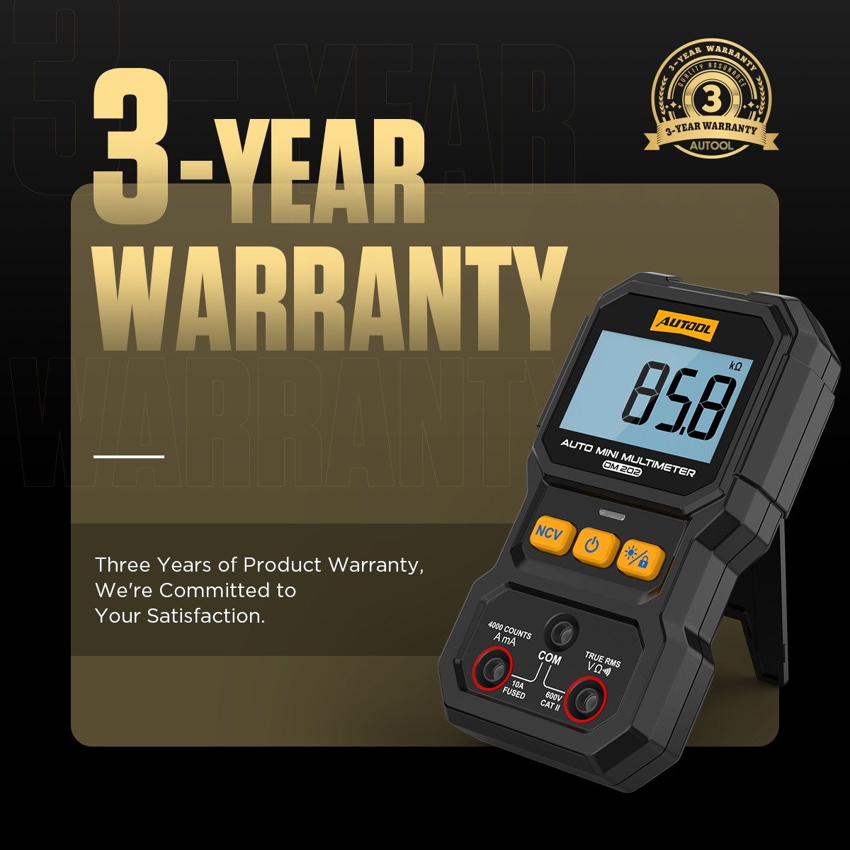 Digital Auto Diagnostic Multimeter Voltmeter Ohmmeter AC DC Meter 4000 Counts