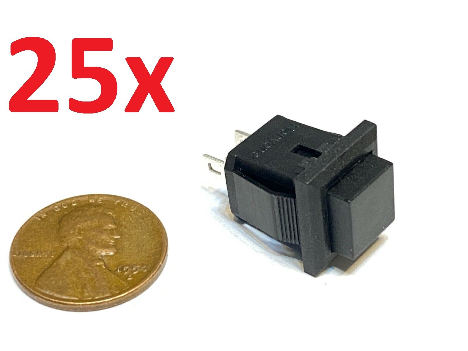 25x Square black push button switch 12mm momentary ds-430 N/O normally open A36