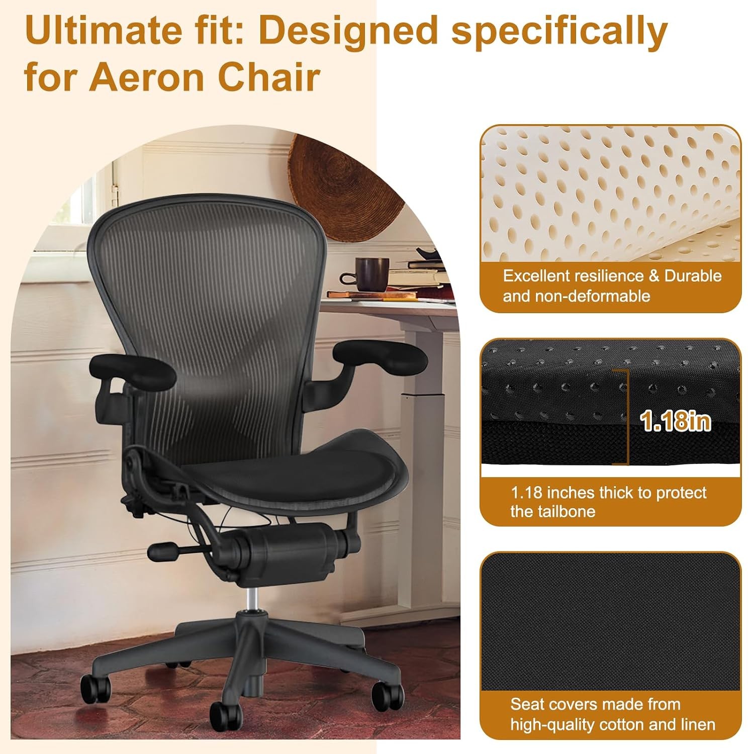 Herman Miller Aeron Chair Natural Latex Cushion Ergonomic Office Chair Seat