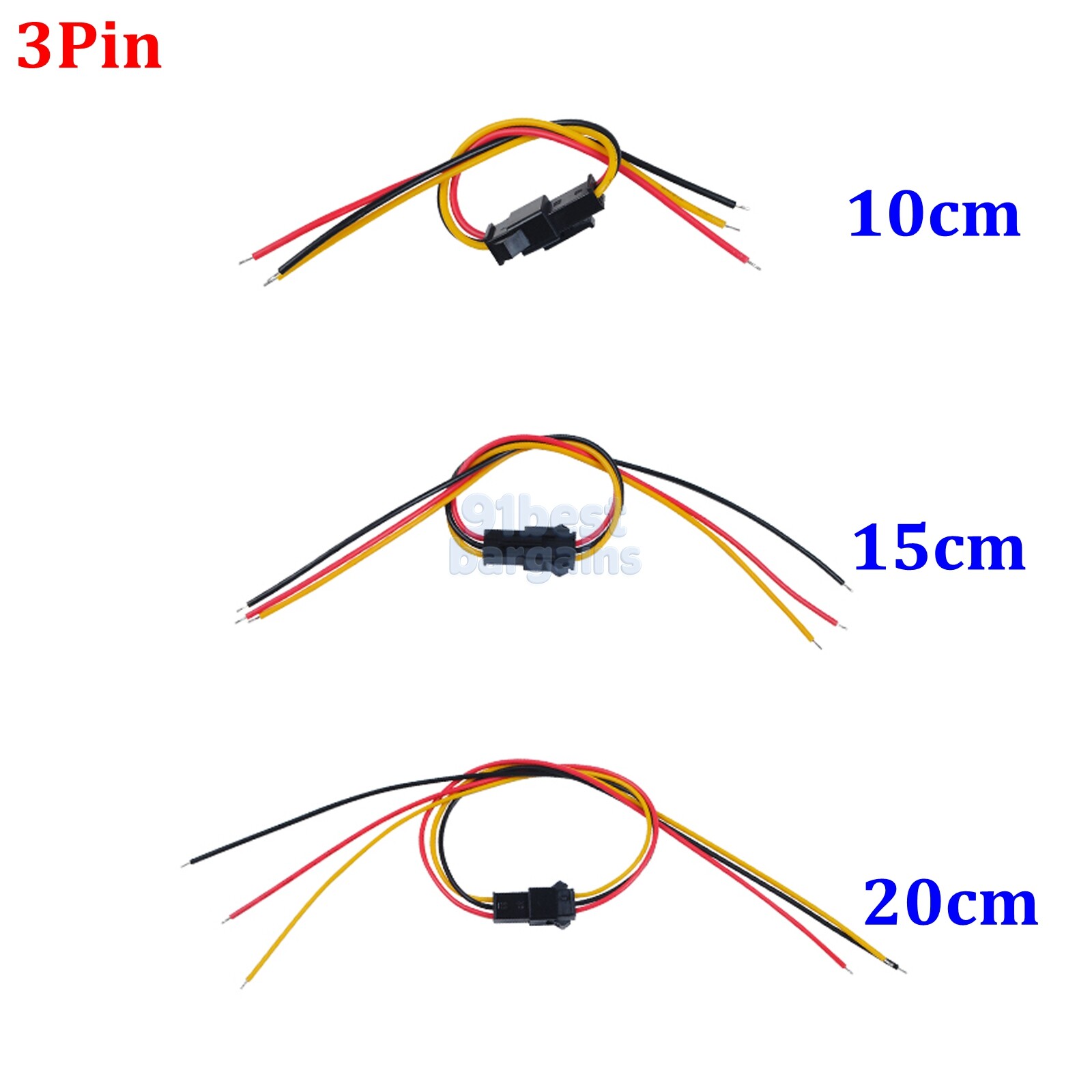 2 3 4 5 6 pin Male Female JST SM 2.54mm Pitch Connector Cable Plug Wire Lot