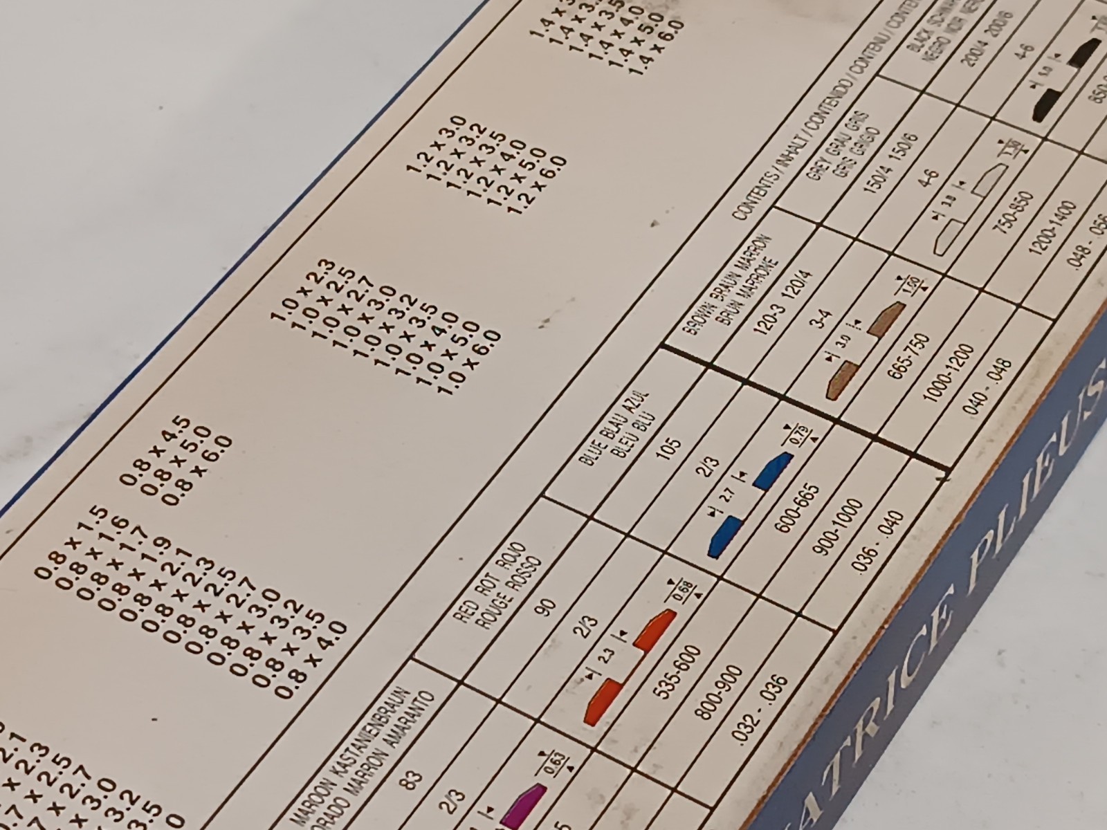 Shreiner Creasing Matrix #50 – O/C White, 0.43mm Chnl Depth x 1.3mm Chnl Width