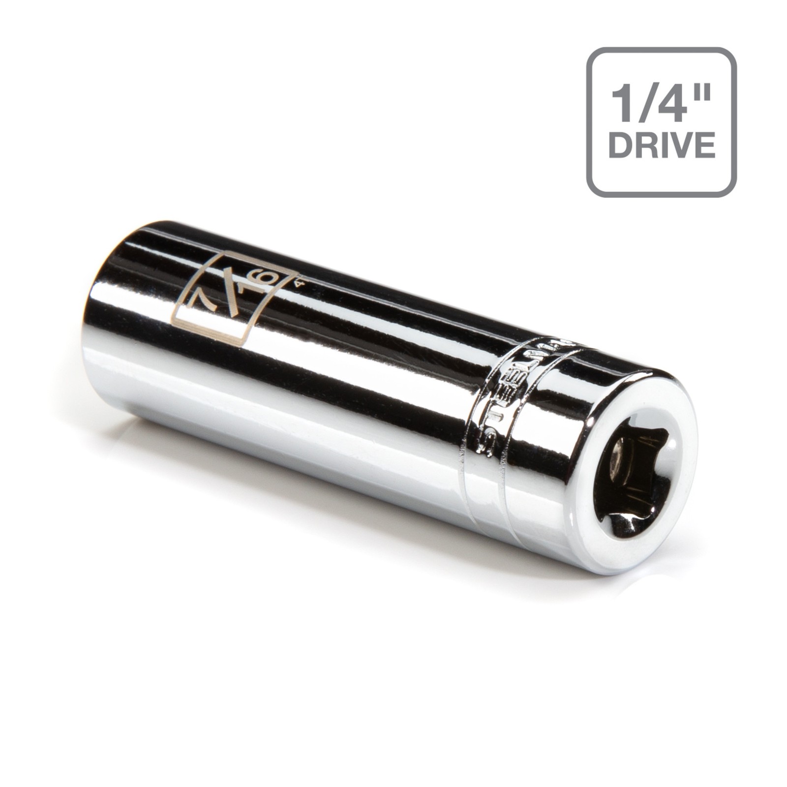 Steelman Pro 1/4-Inch Drive 7/16-Inch Deep 6-Point Socket, 78409