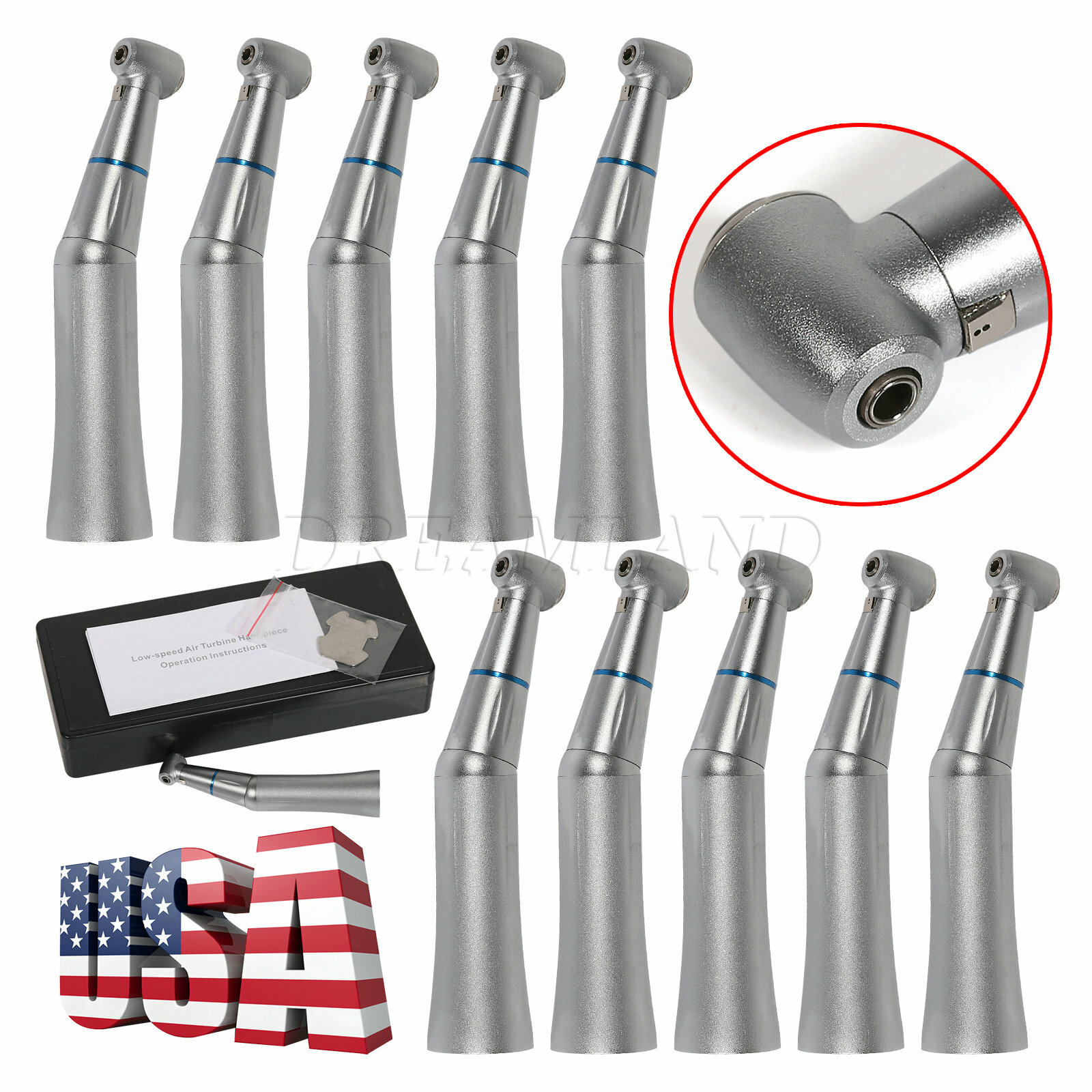 Internal Water Spray Dental Contra Angle Handpiece Push Button E-type NSK UPS