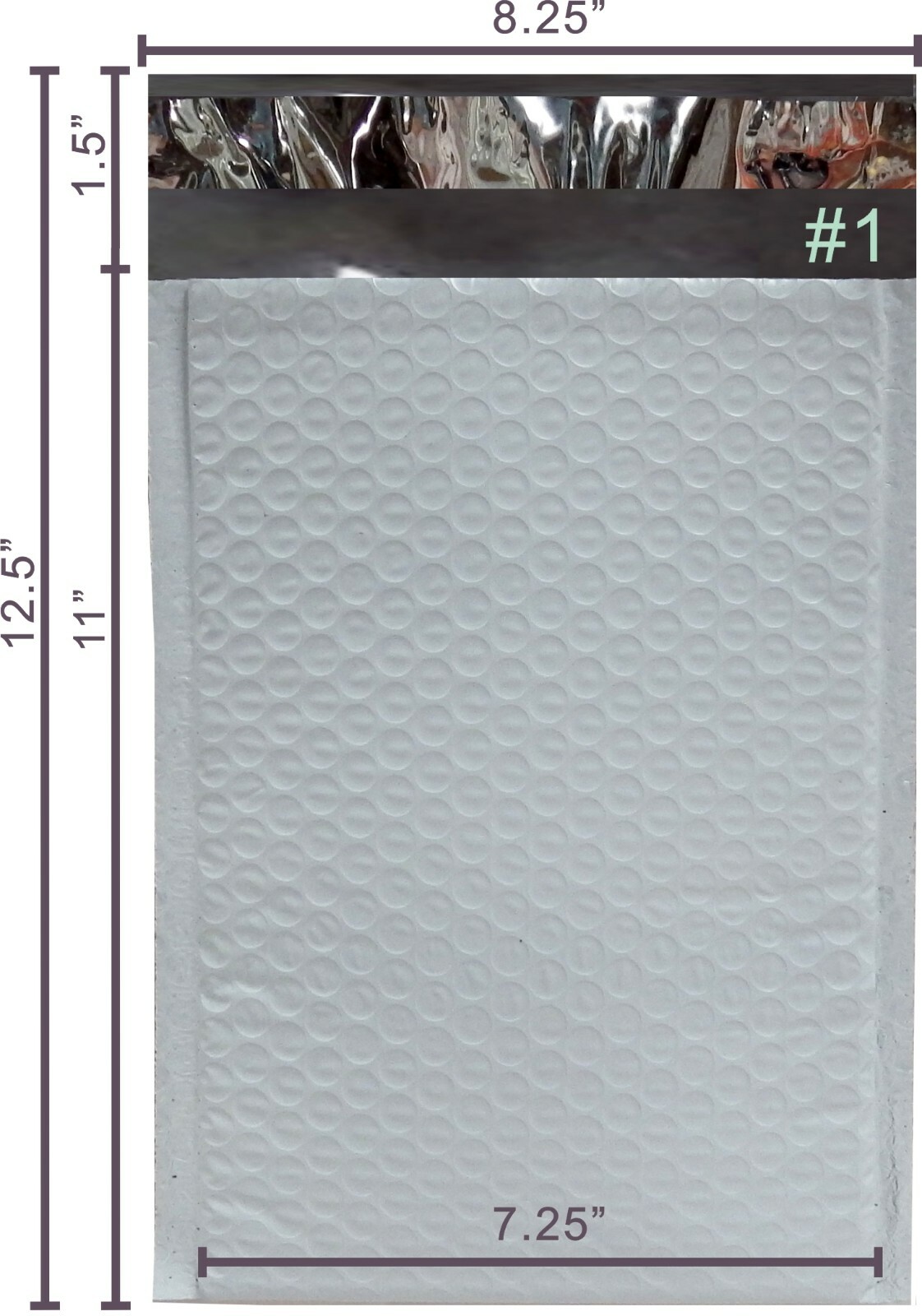 SuperPackage® 100 #1 7.25 X 11 Poly Bubble Mailers Padded Envelopes